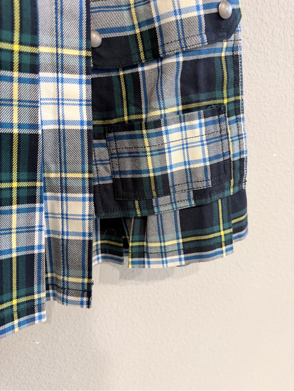 Denim & Supply Ralph Lauren Plaid Pleated Cargo Mini Skirt Madison Beer 27 - Picture 5 of 9